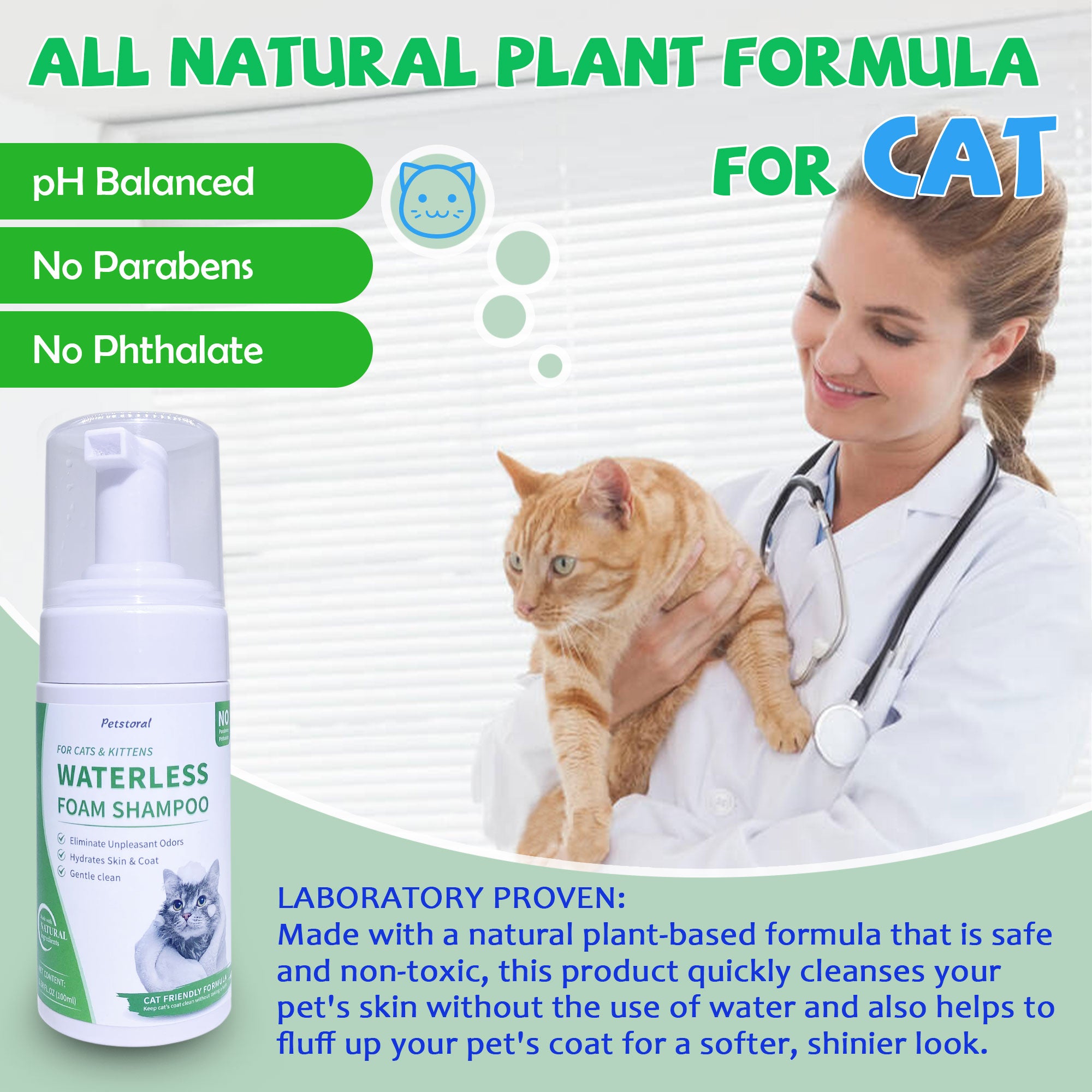 Waterless flea shampoo for shops cats