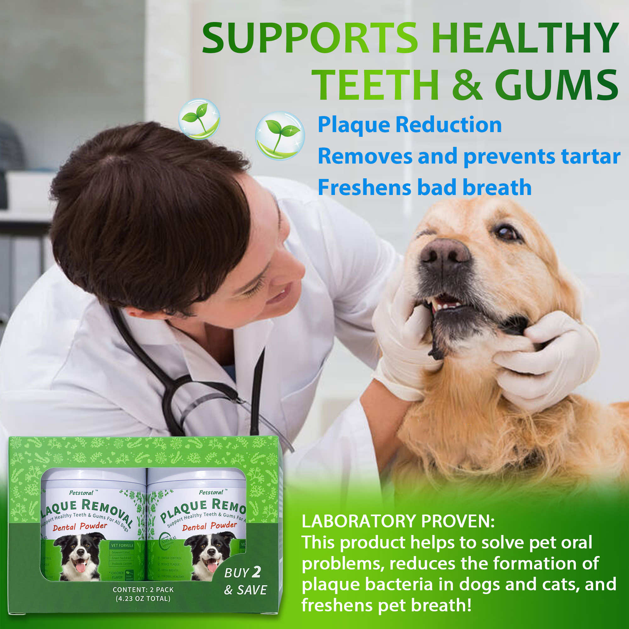 Dog teeth cleaning fashion powder