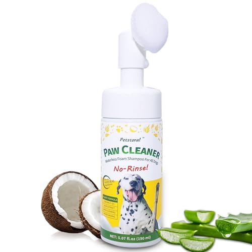 
                  
                    Petstoral Dog Paw Cleaner - No Rinse Foaming Cleanser Waterless Dog Shampoo Mild Formula Paw Moisturizer for Dogs and Cats
                  
                