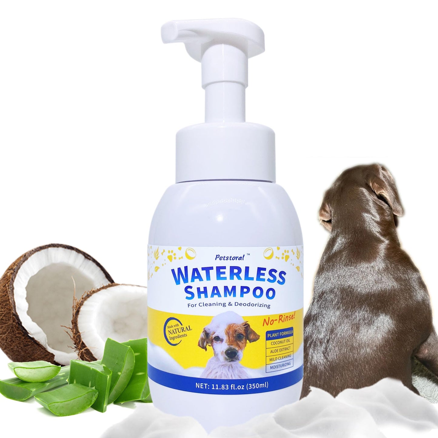 
                  
                    Petstoral Waterless Dog Shampoo No Rinse Puppy Dry Hypoallergenic Shampoo and Conditioner - Soothing and Deodorizing Quickly Cleans Smelly Dogs and Cats
                  
                